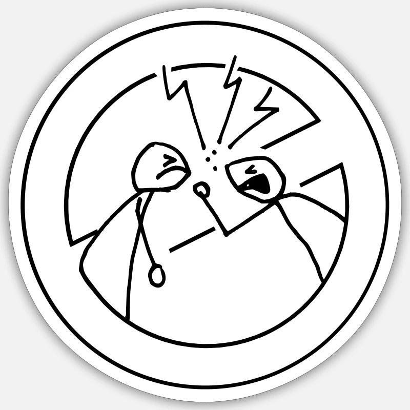 Streit Verbot Sticker Größe S (10 x 10 cm)