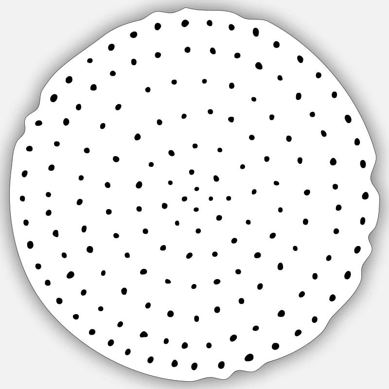 Cercle points pois cadeau modèle Sticker taille S (10 x 10 cm)