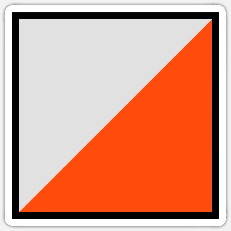 écran d'orientation - Sticker taille S (10 x 10 cm) - blanc mat