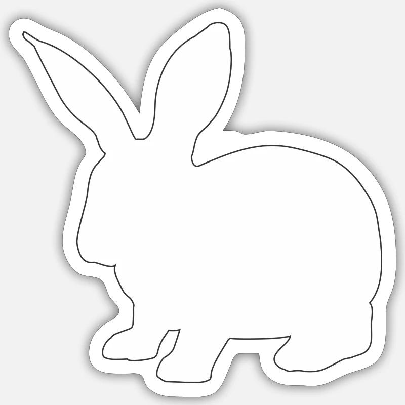 rabbit133 - Sticker Größe S (10 x 10 cm) - Mattweiß