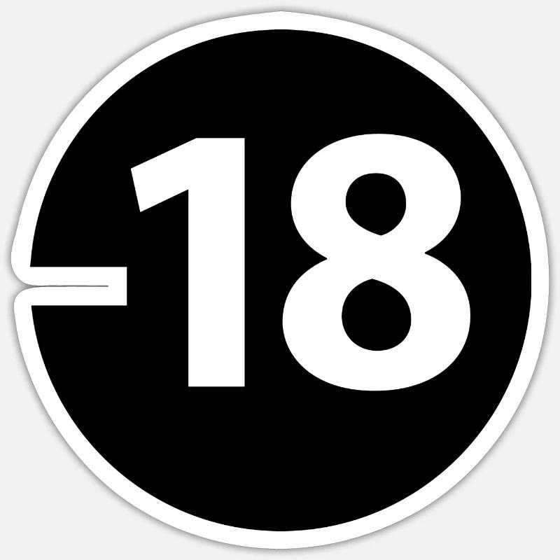 under 18 Sticker size S (10 x 10 cm)