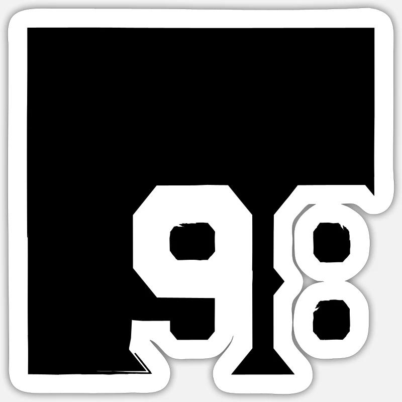 1998 - Sticker taille S (10 x 10 cm) - blanc mat