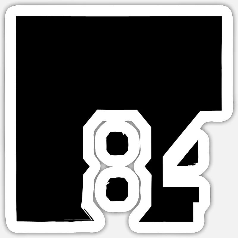1984 - Sticker taille S (10 x 10 cm) - blanc mat
