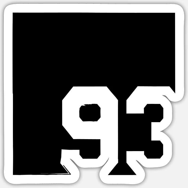 1993 - Sticker Größe S (10 x 10 cm) - Mattweiß