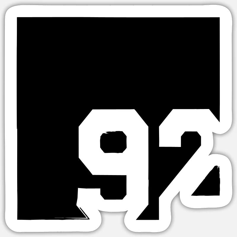 1992 - Sticker taille S (10 x 10 cm) - blanc mat