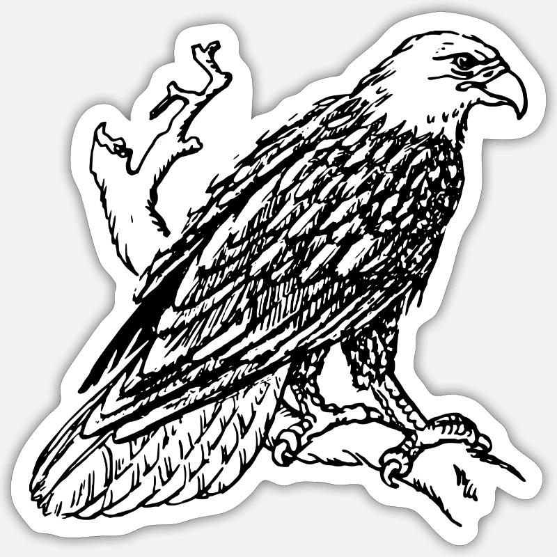 eagle190 - Sticker taille S (10 x 10 cm) - blanc mat
