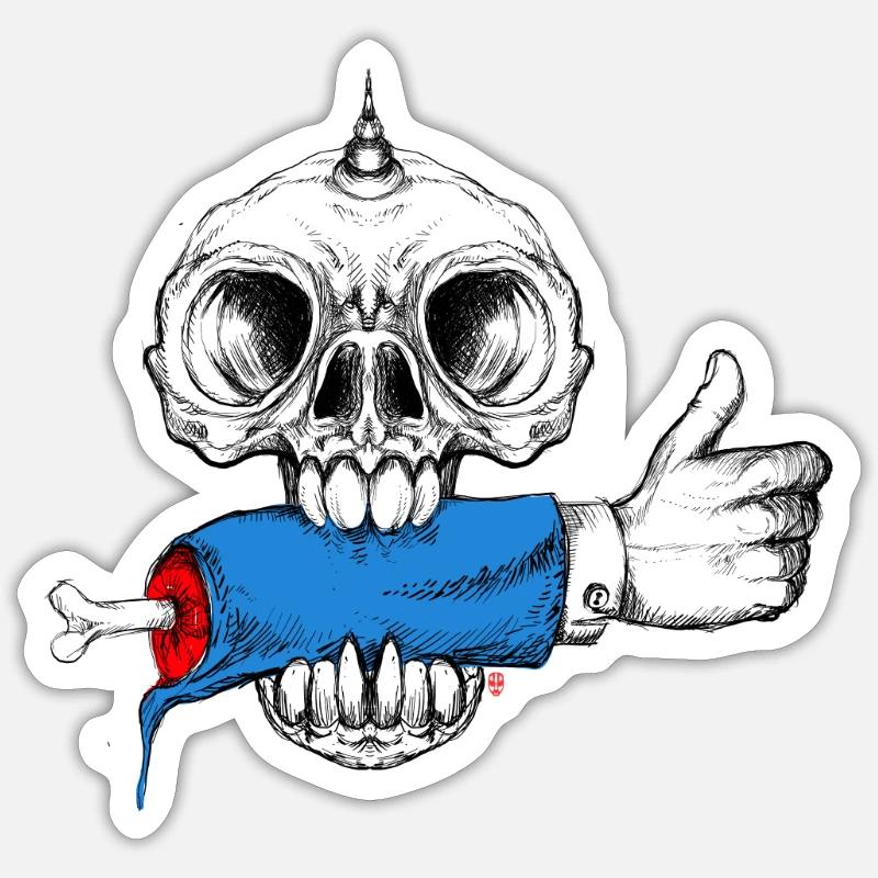 Crâne comme Sticker taille S (10 x 10 cm)
