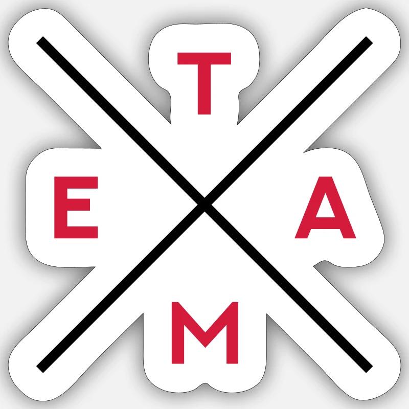 TEAM - Sticker size S (10 x 10 cm) - white matte