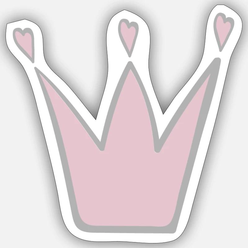 Krone - Sticker Größe S (10 x 10 cm) - Mattweiß