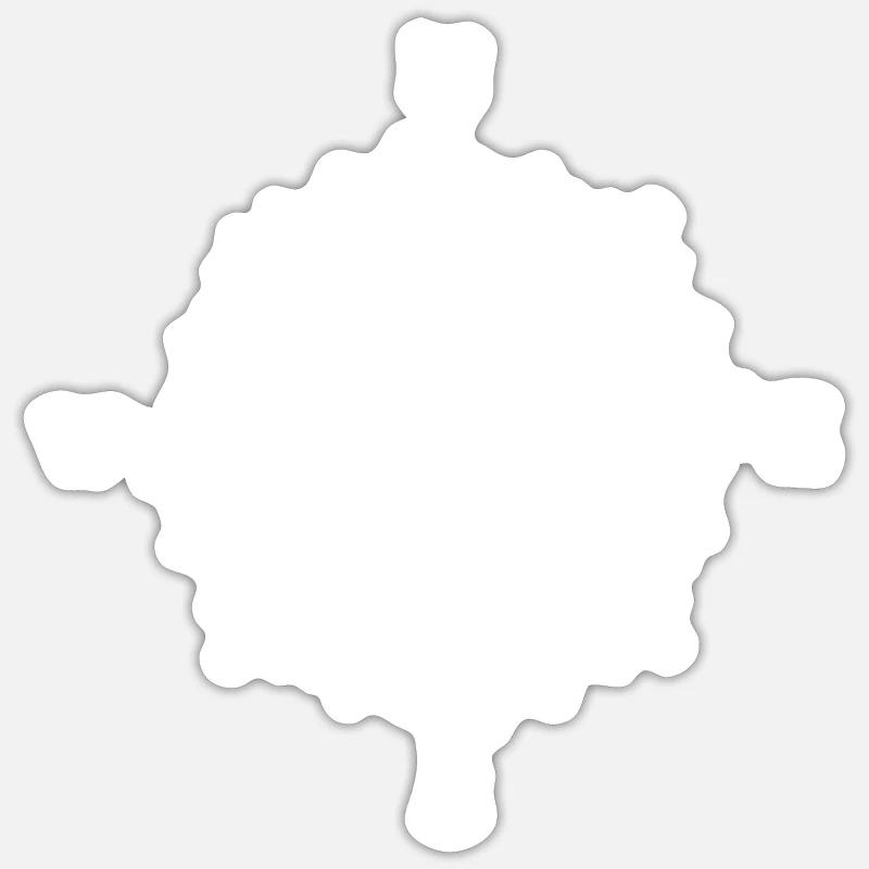 Compass - Sticker Größe S (10 x 10 cm) - Mattweiß