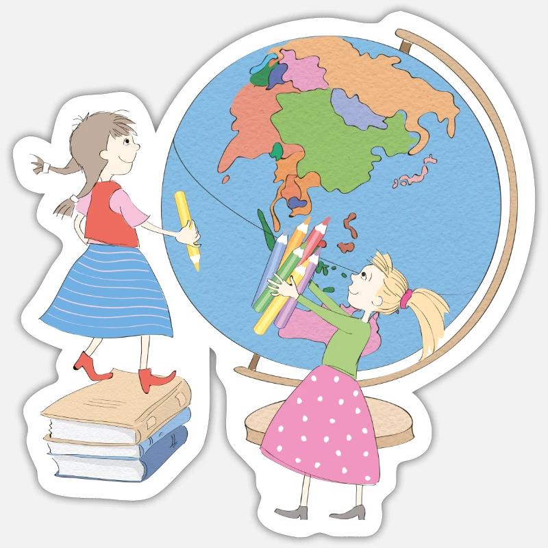 Début d’école Sticker taille S (10 x 10 cm)