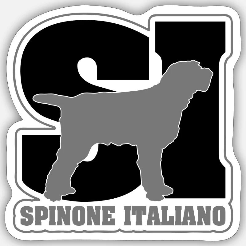 Spinone Italiano SI - Sticker formato S (10 x 10 cm) - bianco opaco