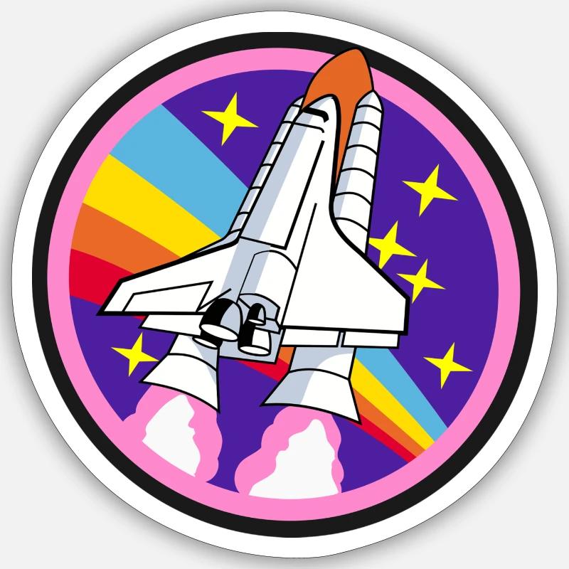 Space Shuttle Sticker size S (10 x 10 cm)