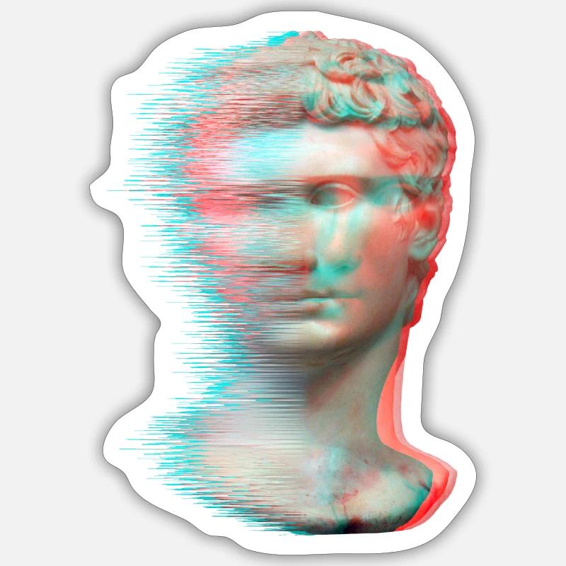 Classical Glitch Sticker size S (10 x 10 cm)