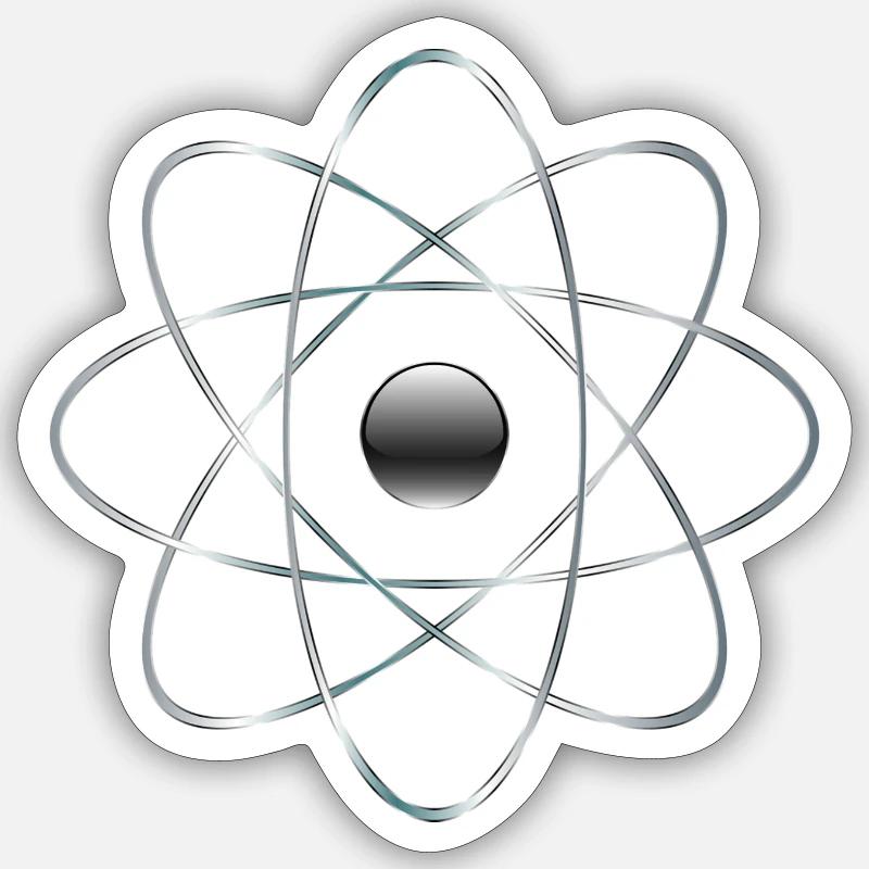 atom - Sticker size S (10 x 10 cm) - white matte