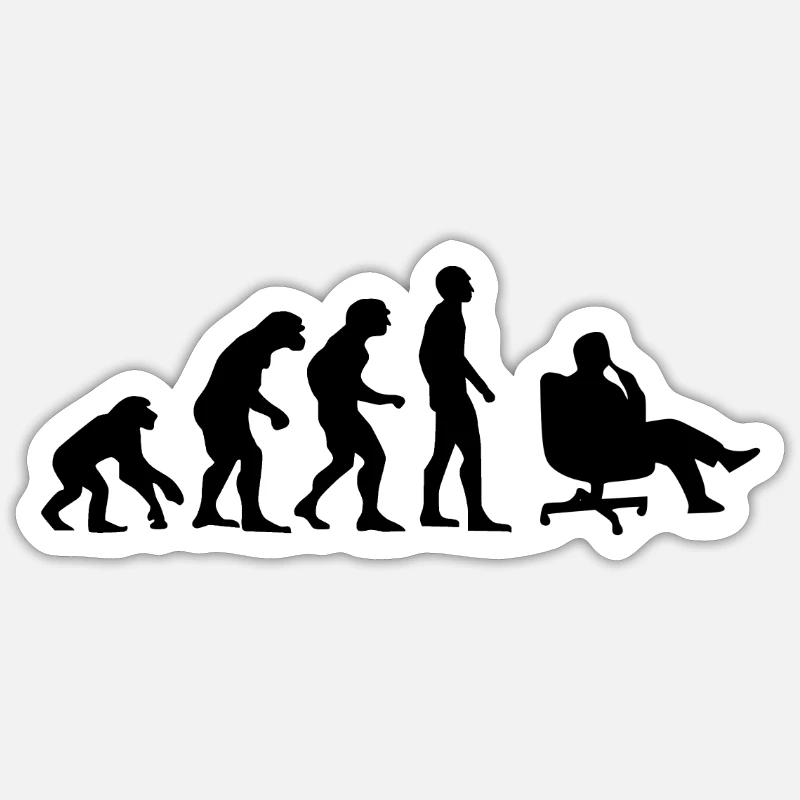 Evolution executive office - Sticker size S (10 x 10 cm) - white matte