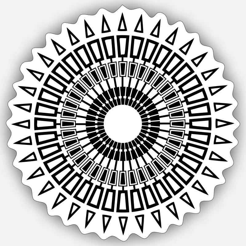 Sonne mit eigener Farbwahl - Sticker Größe S (10 x 10 cm) - Mattweiß