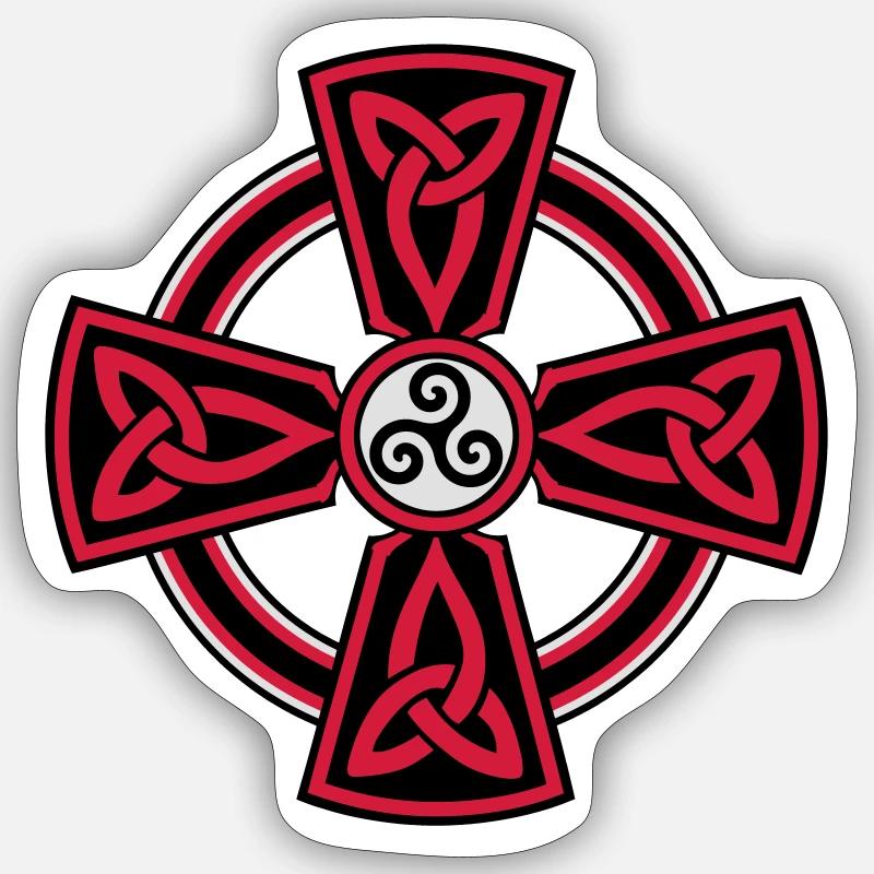Croix Celtique - Sticker taille S (10 x 10 cm) - blanc mat