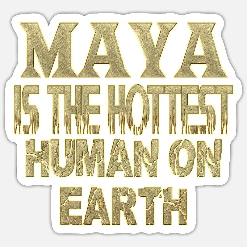 Maya - Sticker size S (10 x 10 cm) - white matte