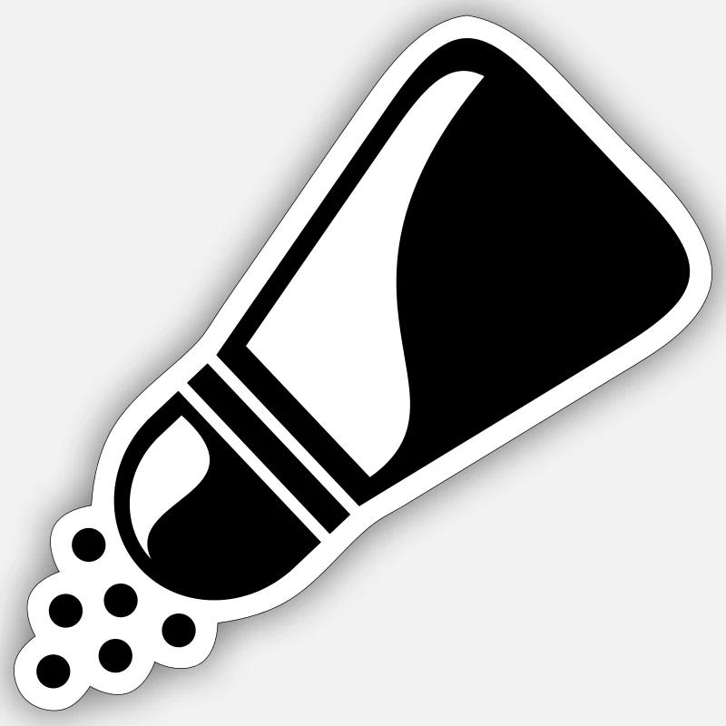 Salt shaker, pepper shaker gift for chefs Sticker size S (10 x 10 cm)
