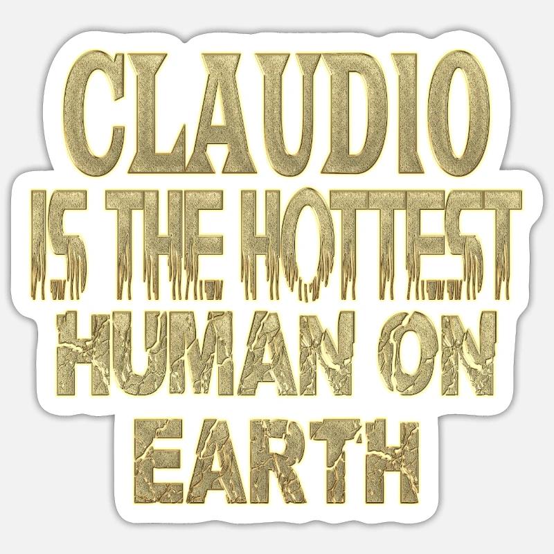 Claudio - Sticker taille S (10 x 10 cm) - blanc mat