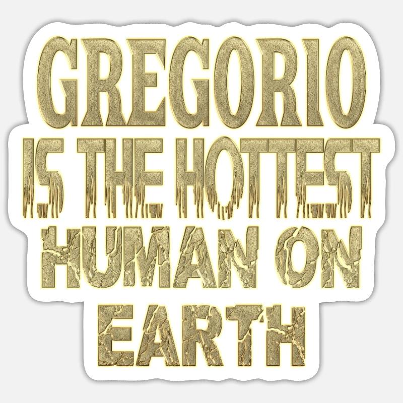 Gregorio - Sticker taille S (10 x 10 cm) - blanc mat