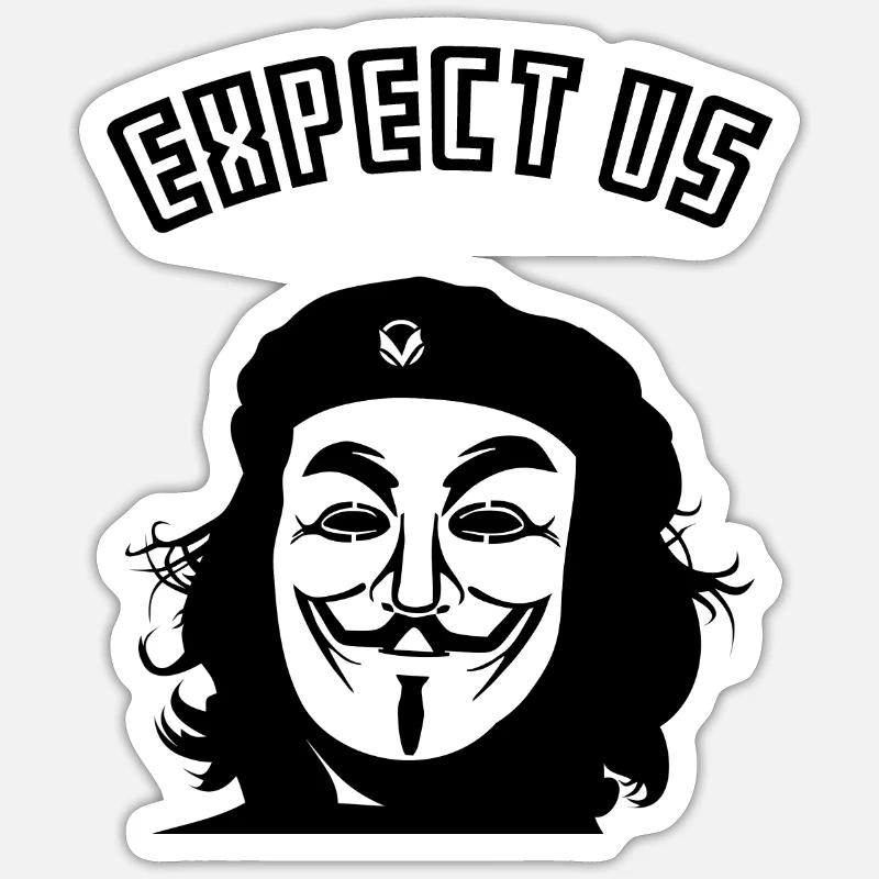 Anonymous - Sticker taille S (10 x 10 cm) - blanc mat