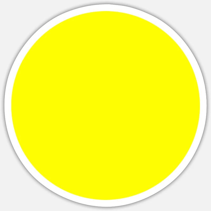 Circle yellow - Sticker size S (10 x 10 cm) - white matte