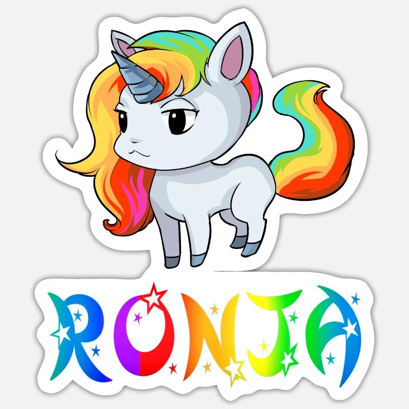 Ronja Einhorn Sticker Größe S (10 x 10 cm)