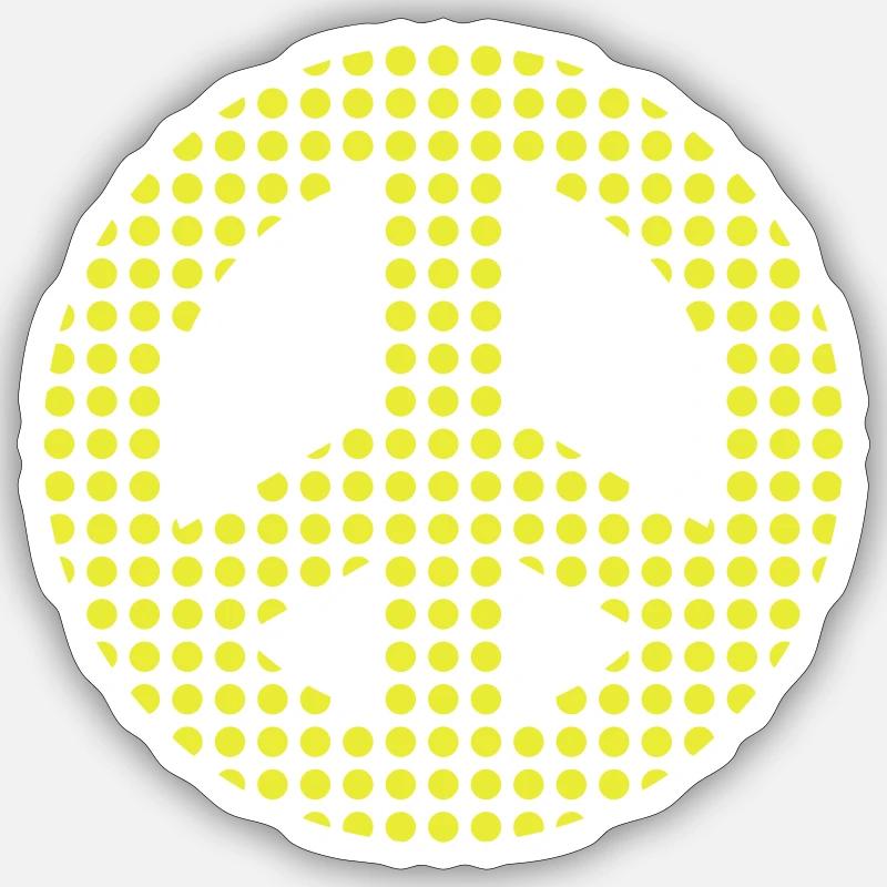 Friedenszeichen - Sticker Größe S (10 x 10 cm) - Mattweiß