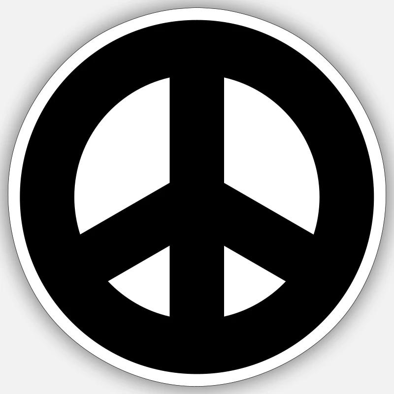 Friedenszeichen Sticker Größe S (10 x 10 cm)