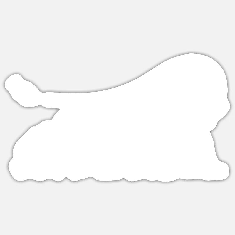 Pêche cadeau Anglers canne à pêche de pêche évolution - Sticker taille S (10 x 10 cm) - blanc mat