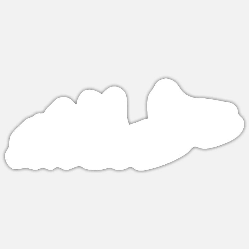 Schneemobil evolution geschenk schnee schlitten Sticker Größe S (10 x 10 cm)