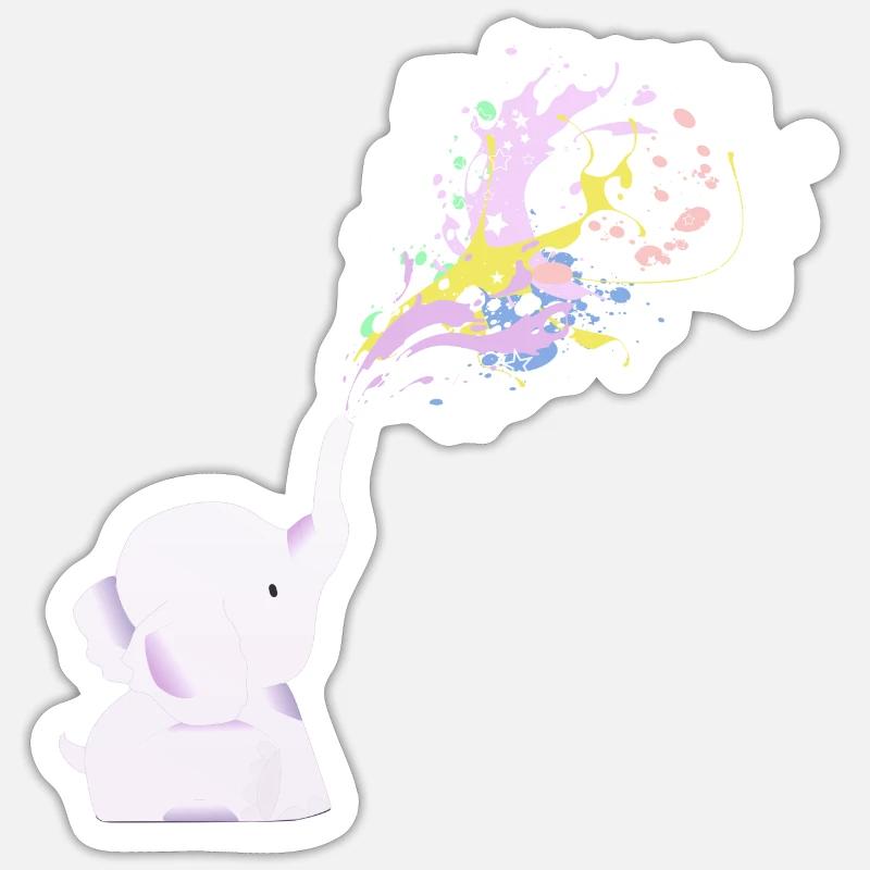 Bébé eléphant Sticker taille S (10 x 10 cm)