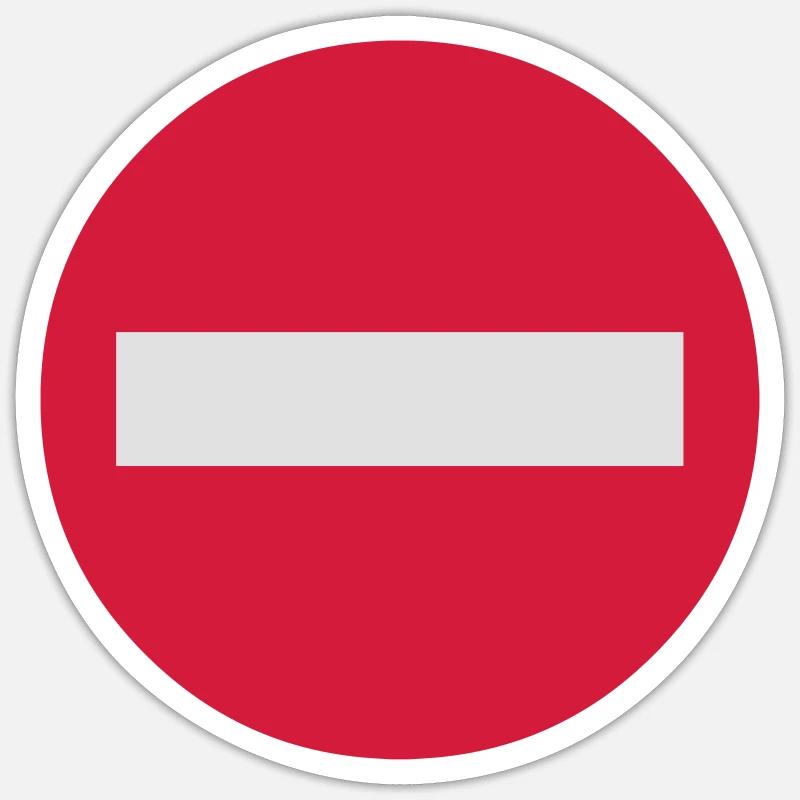 Interdite (V) - Sticker taille S (10 x 10 cm) - blanc mat