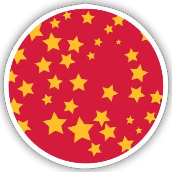 Sternenhimmel - Sticker Größe S (10 x 10 cm) - Mattweiß - Vorne