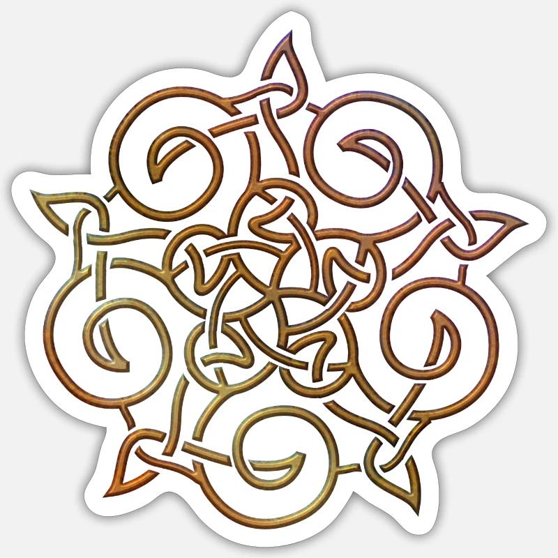 Celtic Fleur - Sticker taille S (10 x 10 cm) - blanc mat