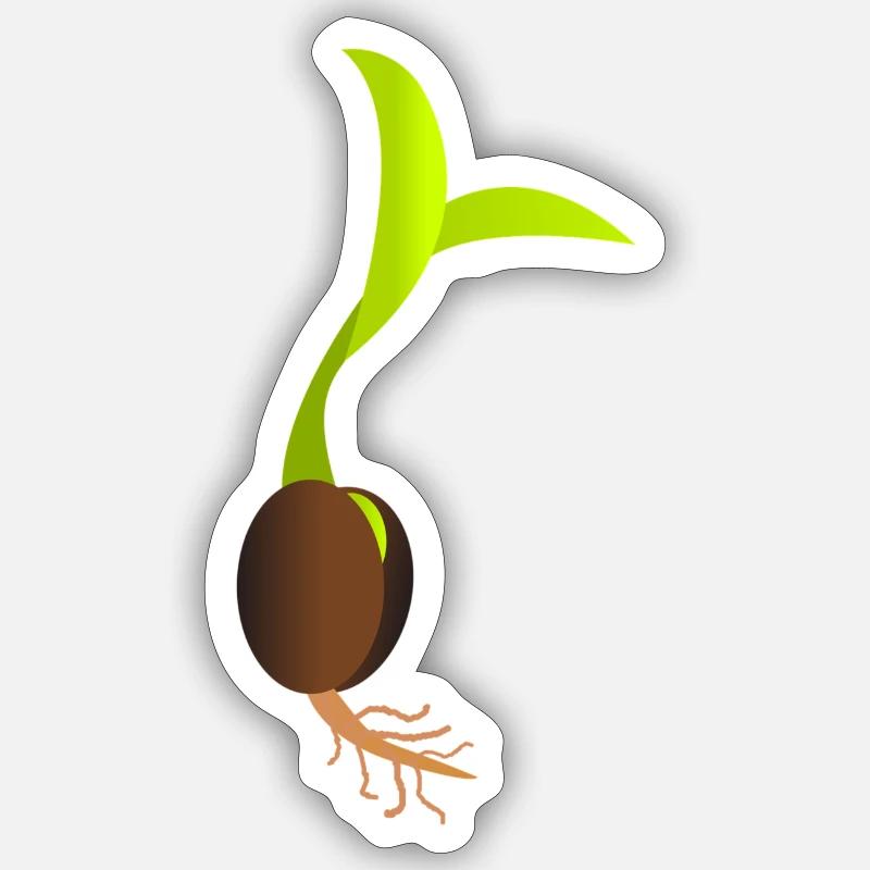 semis - Sticker taille S (10 x 10 cm) - blanc mat
