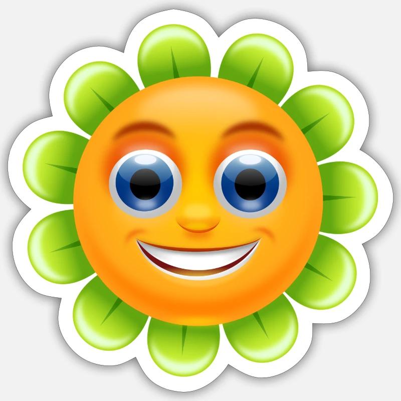 rainbow sun clouds weather rainbow sun cloud19 Sticker size S (10 x 10 cm)