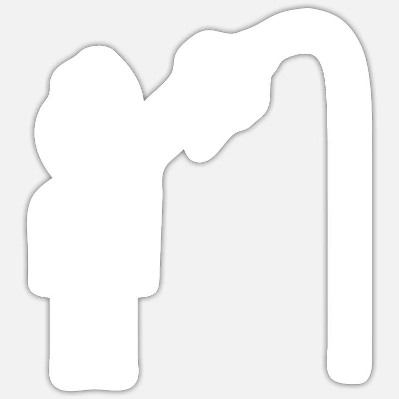 douche - Sticker taille S (10 x 10 cm) - blanc mat