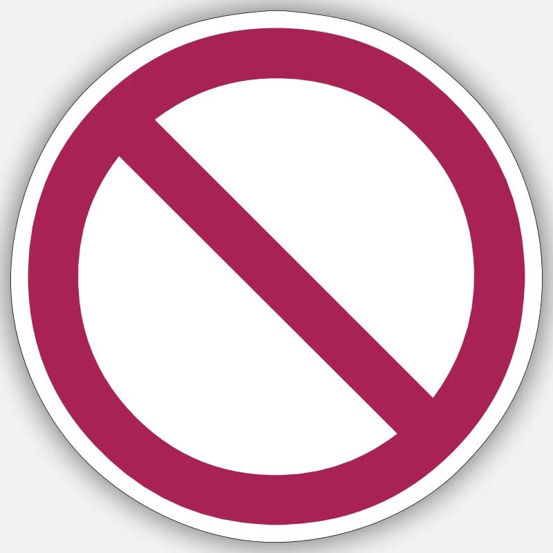 Interdit ! Sticker taille S (10 x 10 cm)