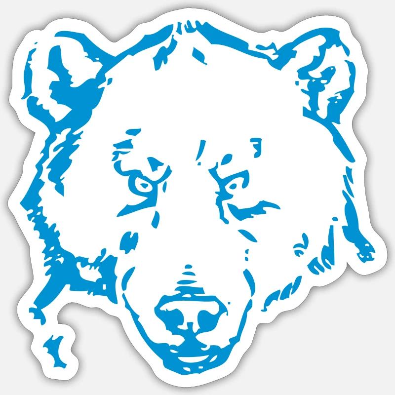 bear - Sticker size S (10 x 10 cm) - white matte