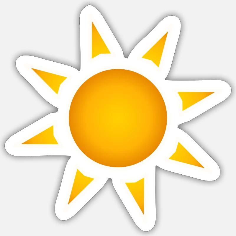 rainbow sun clouds weather rainbow sun cloud50 Sticker size S (10 x 10 cm)