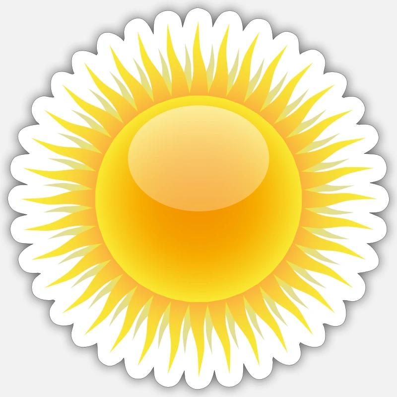 rainbow sun clouds weather rainbow sun cloud50 Sticker size S (10 x 10 cm)