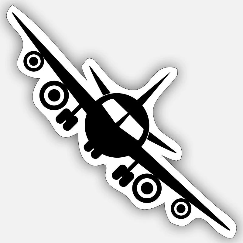 Fly a plane Sticker size S (10 x 10 cm)