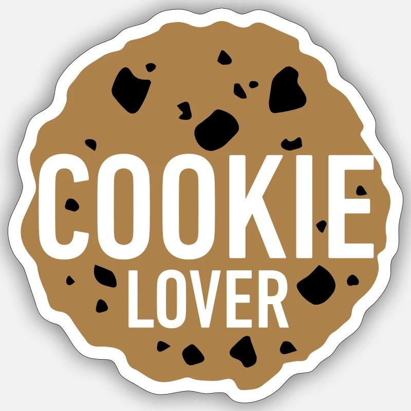 cookie lover - Sticker size S (10 x 10 cm) - white matte