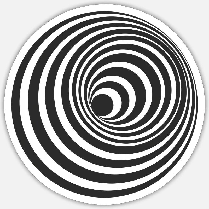 Optical illusion - Sticker size S (10 x 10 cm) - white matte