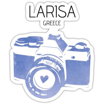 Larisa, Griechenland - Sticker Größe S (10 x 10 cm) - Mattweiß - Vorne