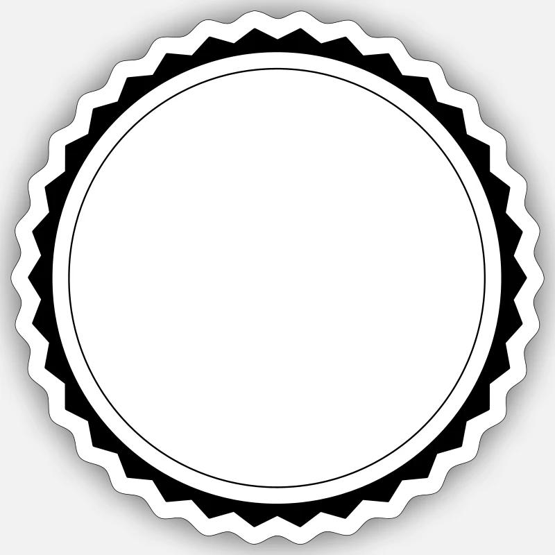 BLASONS ROND 1 TSC - Sticker taille S (10 x 10 cm) - blanc mat