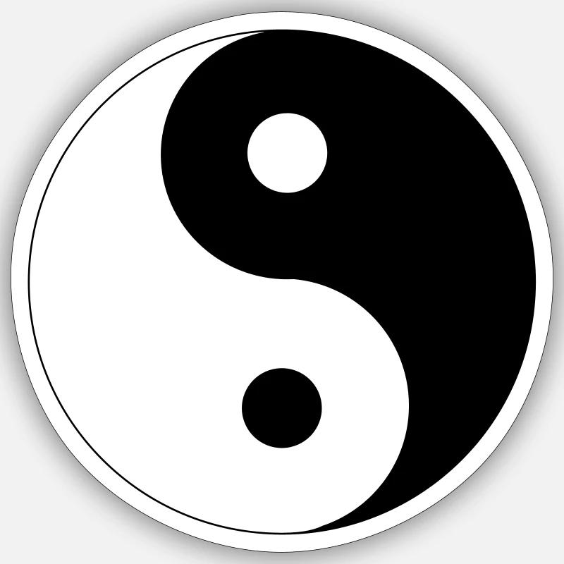 Yin Yang - Sticker size S (10 x 10 cm) - white matte